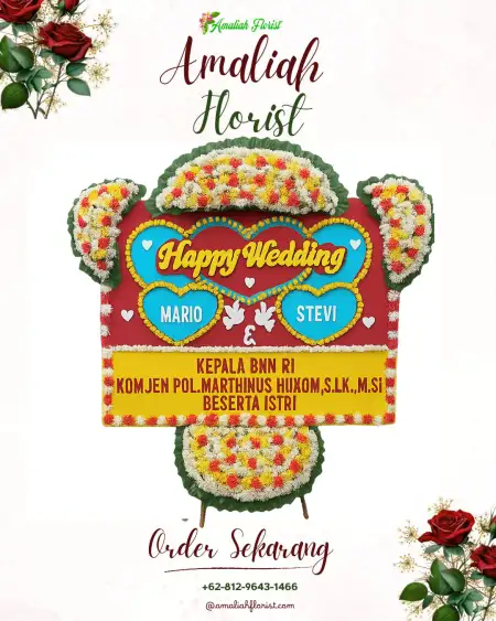 Papan Bunga Pernikahan Tenayan Raya